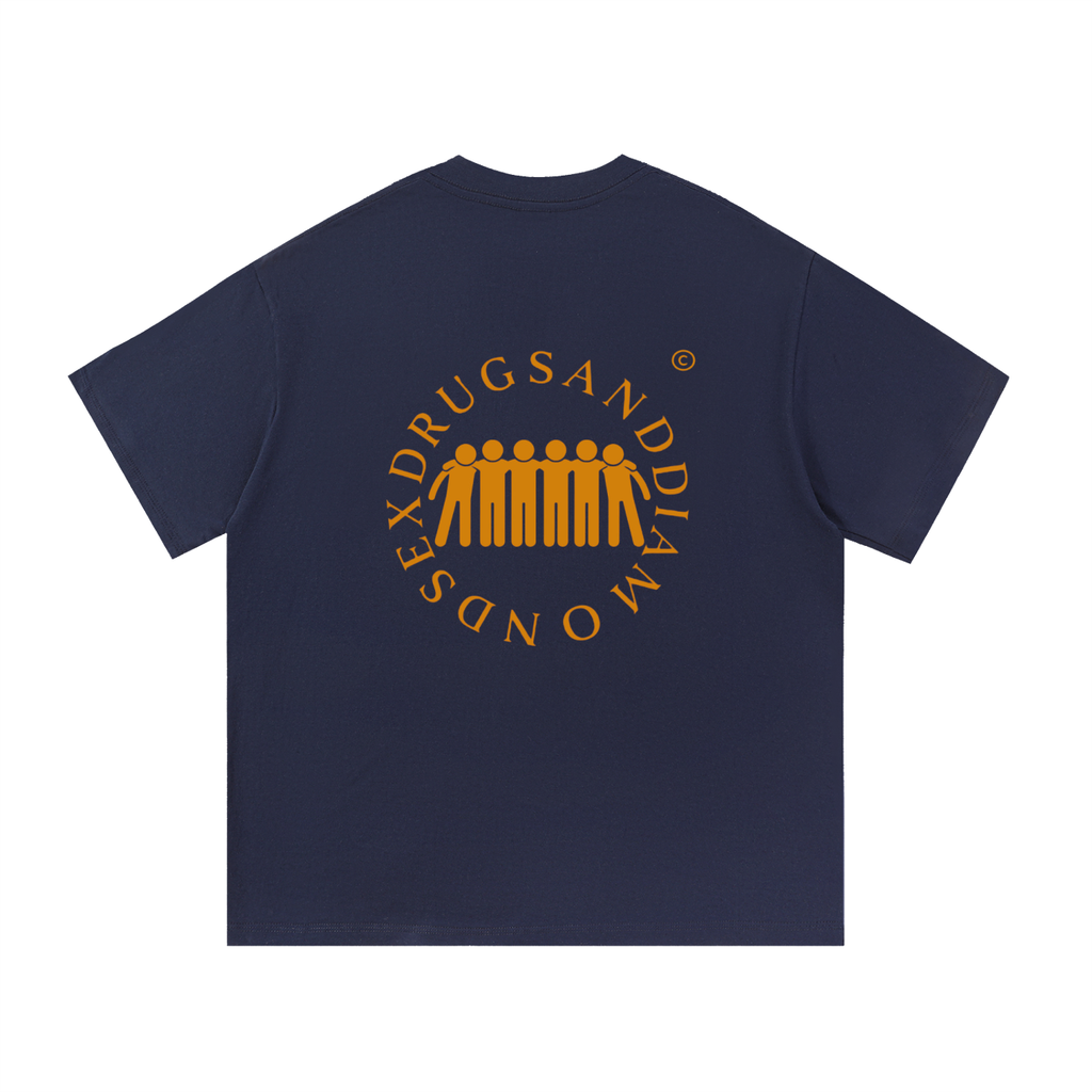 Orange Logo Cotton T-Shirt