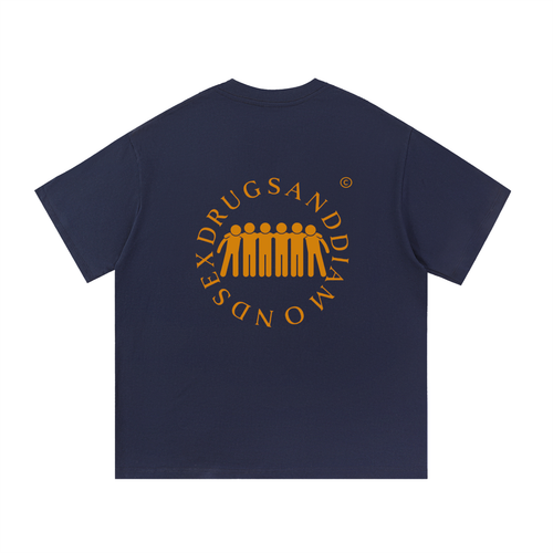 Orange Logo Cotton T-Shirt