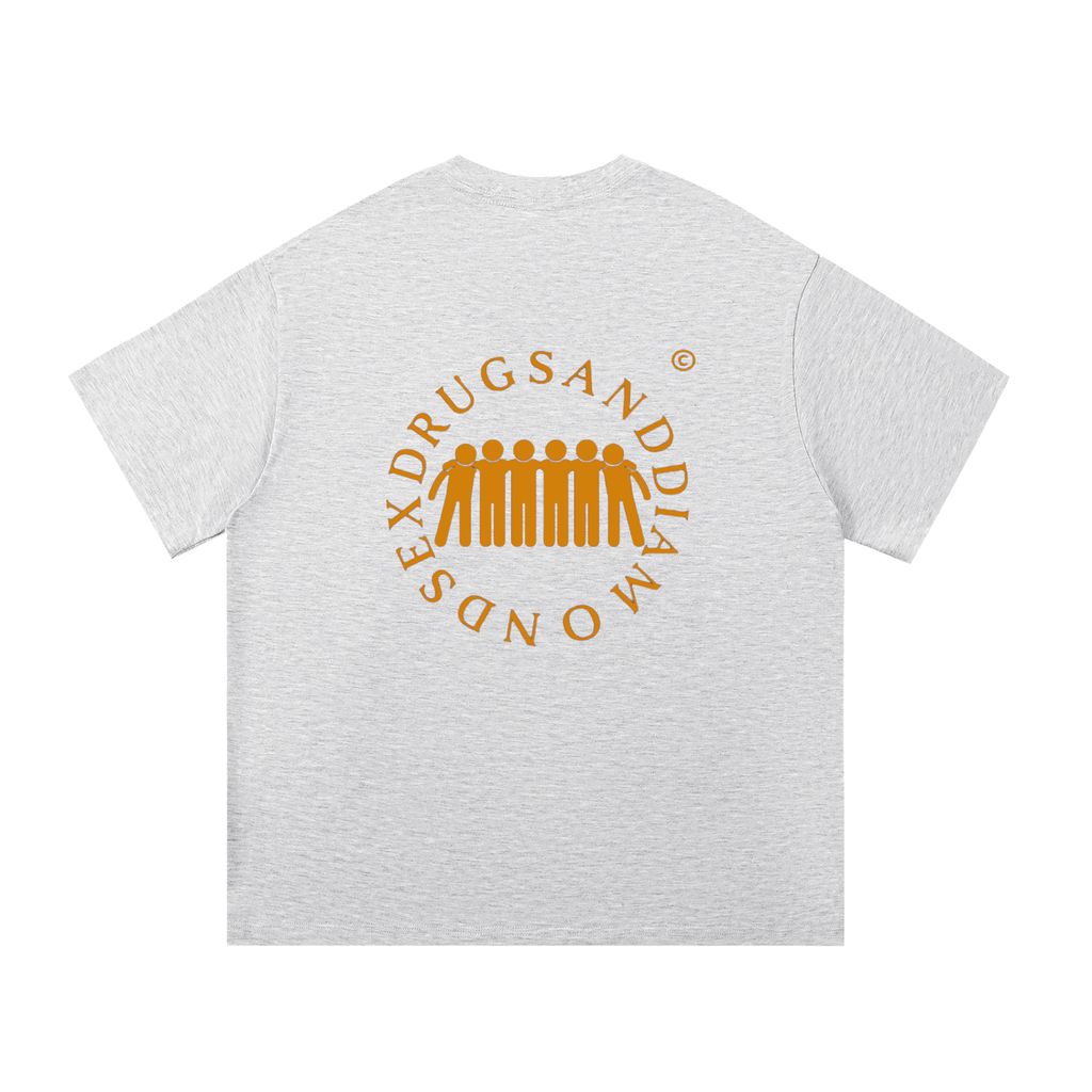 Orange Logo Cotton T-Shirt